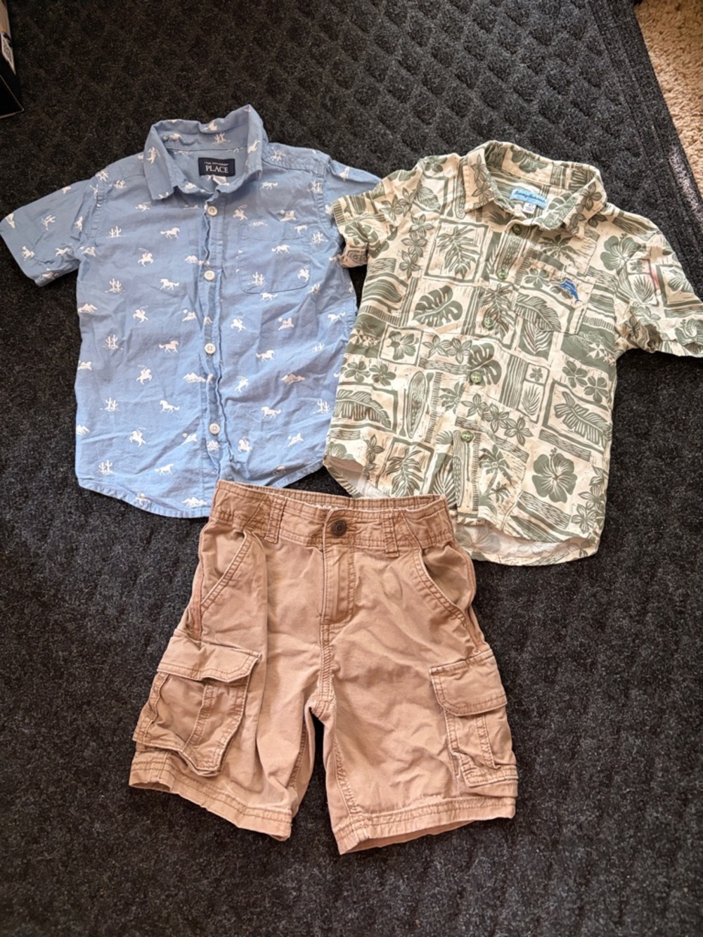 Boys Hawaiian Shirt And Shorts Lot The children’s place Tommy Bahama 4T